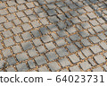 Texture or pattern of stone walkway in the park. 64023731