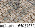 Texture or pattern of stone walkway in the park. 64023732