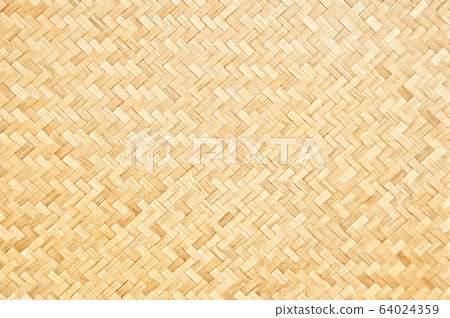 Handcraft woven bamboo pattern for background and 64024359