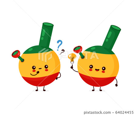 Cute happy smiling bong with question mark Cute happy smiling bong with question mark 64024455