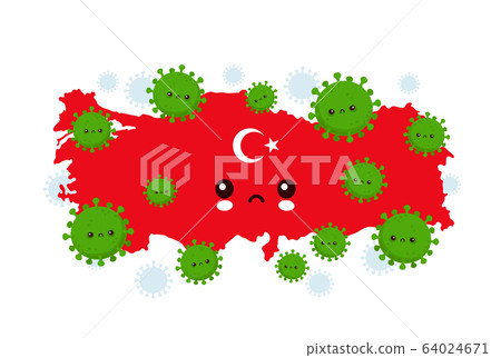 Cute sad Turkey attacked coronavirus Cute sad Turkey attacked coronavirus 64024671