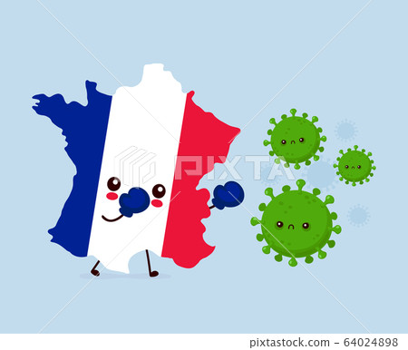Cute France fight with coronavirus infection Cute France fight with coronavirus infection 64024898