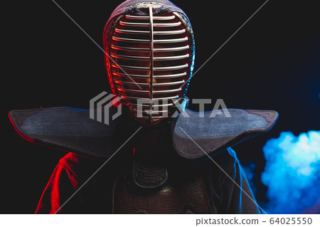 young kendo fighter with shinai. Tradition kendo armor young kendo fighter with shinai. Tradition kendo armor 64025550