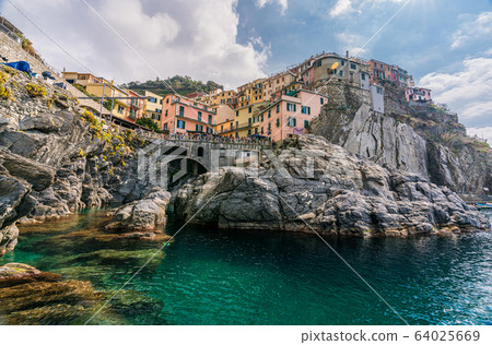 Boat wharf area in Vernazza, the old fisherman village, in Cinque Terre, Italy Boat wharf area in Vernazza, the old fisherman village, in Cinque Terre, Italy 64025669