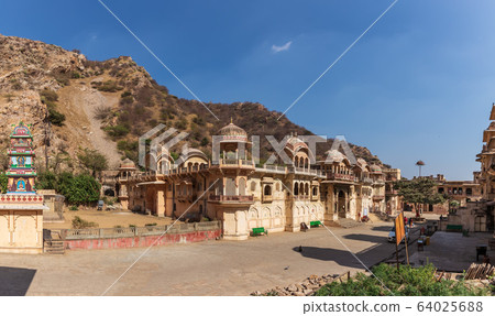 Hanuman Ji Temple in Galta Ji Complex or Monkey Hanuman Ji Temple in Galta Ji Complex or Monkey 64025688
