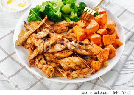Weight loss sweet potato, chicken and broccoli Weight loss sweet potato, chicken and broccoli 64025795