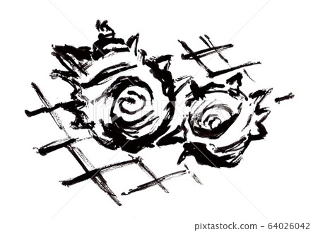 Shellfish, conch, one dish, seven wheels, seafood, seafood, Japanese cuisine, one dish, ink, handwriting, brush writing, fireside grill, 64026042