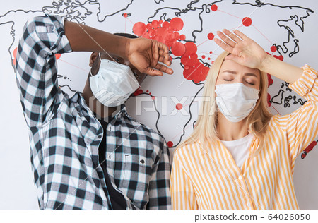 infected people with high fever during COVID-1 pandemic 64026050