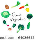 Marker art Vegetables Marker illustration vegetable set 64026632