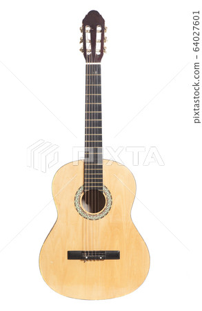 acoustic guitar isolated on white background 64027601