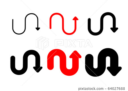 Set Arrows and directions signs swirl or repeat. Set Arrows and directions signs swirl or repeat. 64027688