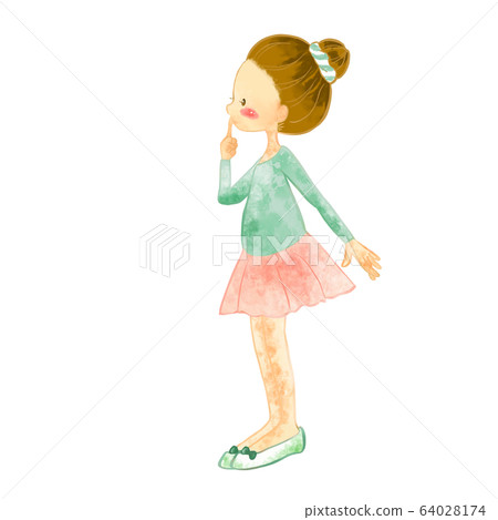 Ballet children's watercolor illustration 3 Ballet children's watercolor illustration 3 64028174