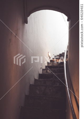 old concrete stair of building mystery way old concrete stair of building mystery way 64028481