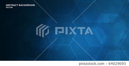 Molecule structure abstract background. Medical, research, chemistry, biotechnology, science and technology concepts, vector illustration. Molecule structure abstract background. Medical, research, chemistry, biotechnology, science and technology concepts, vector illustration. 64029093