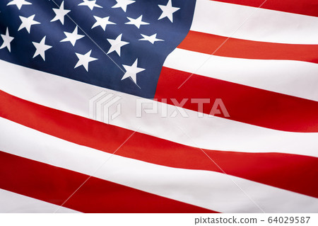 Image of the american flag flying in the wind Image of the american flag flying in the wind 64029587