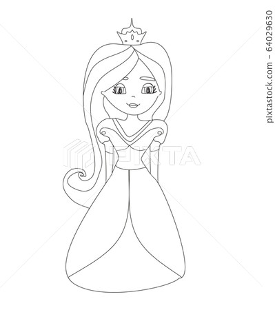 cute little princess coloring book - doodle cute little princess coloring book - doodle 64029630