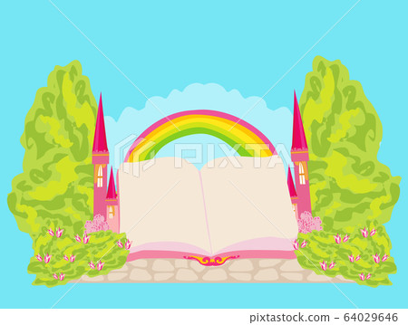 Magic world of tales, fairy castle appearing from 64029646