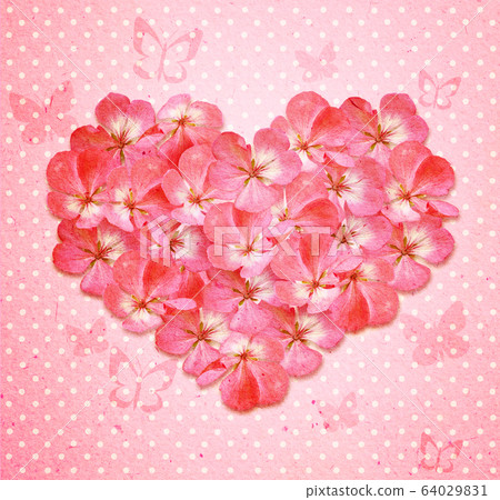 Heart with flowers 64029831