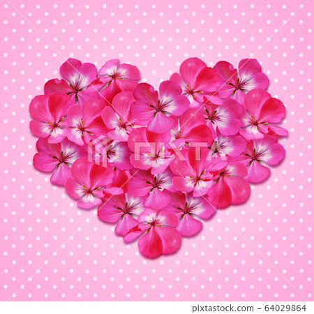 Heart with flowers 64029864