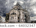 Church of Santa Maria della Salute on a snowy day 64032347