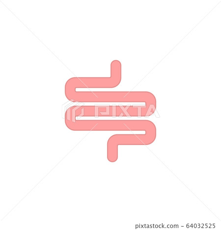 Intestine vector colon health icon. Gastrointestinal logo stomach symbol design 64032525