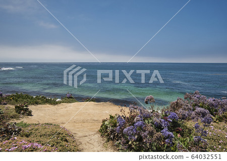 View of the sea at the Californian coast 64032551