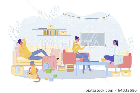 Home Happy Family Evening or Weekend Situation Home Happy Family Evening or Weekend Situation 64032680