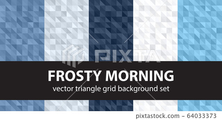 Triangle pattern set "Frosty Morning". Vector 64033373