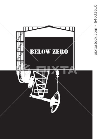 Oil prices crash below zero concept vector Oil prices crash below zero concept vector 64033610