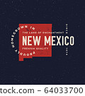 local farm retro grunge badge. homegrown in new mexico 64033700