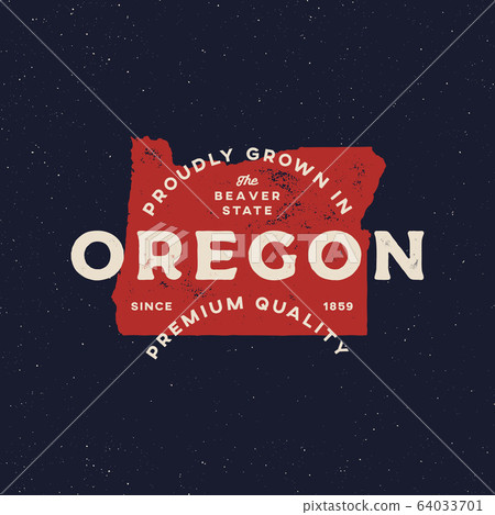 local farm retro grunge badge. homegrown in oregon 64033701