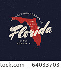 local farm retro grunge badge. homegrown in florida 64033703