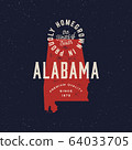 local farm retro grunge badge. homegrown in alabama 64033705