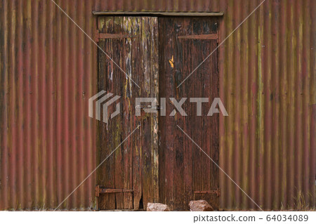 Old Weathered Toolshed Shack Door Front Old Weathered Toolshed Shack Door Front 64034089