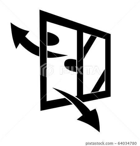 Ventilation window arrow diagonal illustration... - Stock Illustration ...