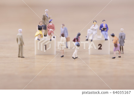 People and two choices 64035167