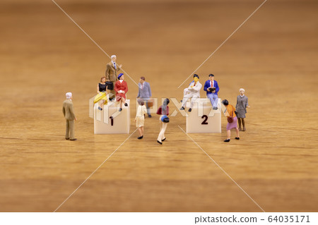 People and two choices 64035171