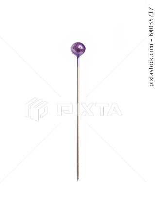 pin with a purple head pin with a purple head 64035217