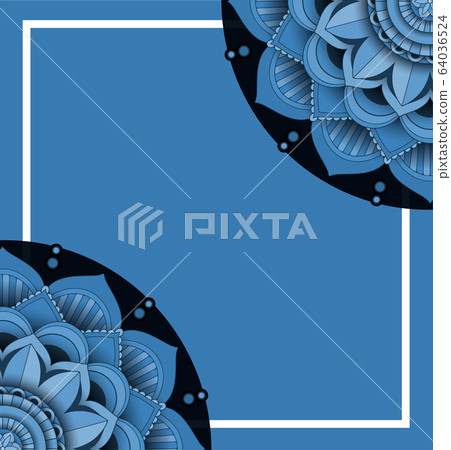 Background template design with mandala patterns Background template design with mandala patterns 64036524