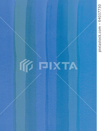 Traditional Japanese pattern drawn with watercolor touch Edo Komon (shark komon) background material blue blue | New Year's card material 64037730