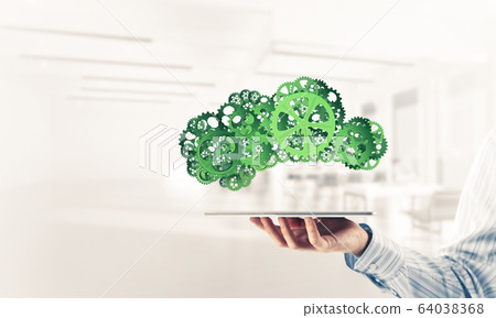 Mechanisms as symbol of wireless connection and interaction pres Mechanisms as symbol of wireless connection and interaction pres 64038368