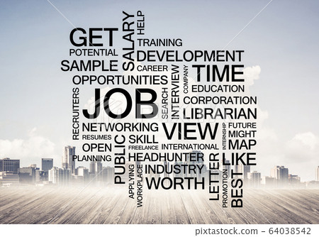 Business conceptual words as keys to success and company growth 64038542