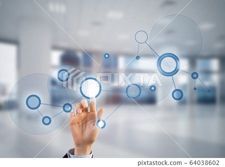 Innovative technologies for science and medicine in use by female doctor or scientist 64038602
