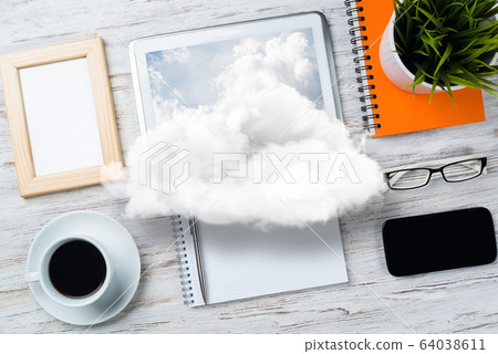 Concept of modern business workplace. Concept of modern business workplace. 64038611