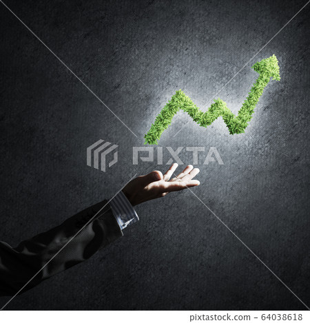 Concept of banking and investment presented with green planet gr Concept of banking and investment presented with green planet gr 64038618