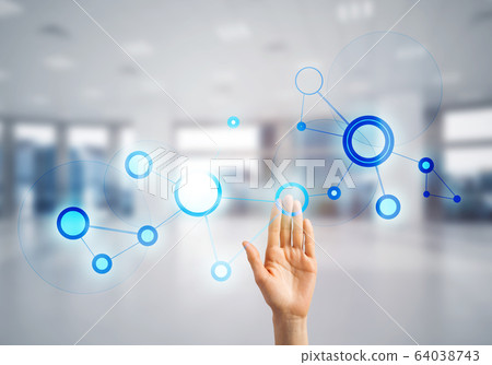 Innovative technologies for science and medicine in use by female doctor or scientist 64038743