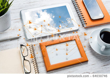 Networking and social communication concepts. Networking and social communication concepts. 64038746