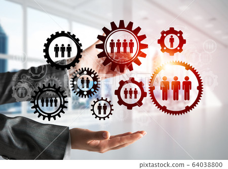 Cogwheels and gears mechanism as social communication concept Cogwheels and gears mechanism as social communication concept 64038800