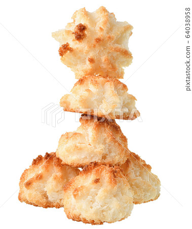 Sweet coconut biscuit isolated 64038958