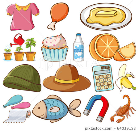 Large set of different animals and other objects Large set of different animals and other objects 64039158